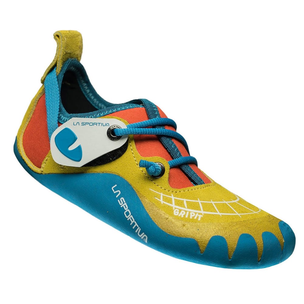 La Sportiva Gripit Kids Climbing Shoes - Yellow - AU-048265